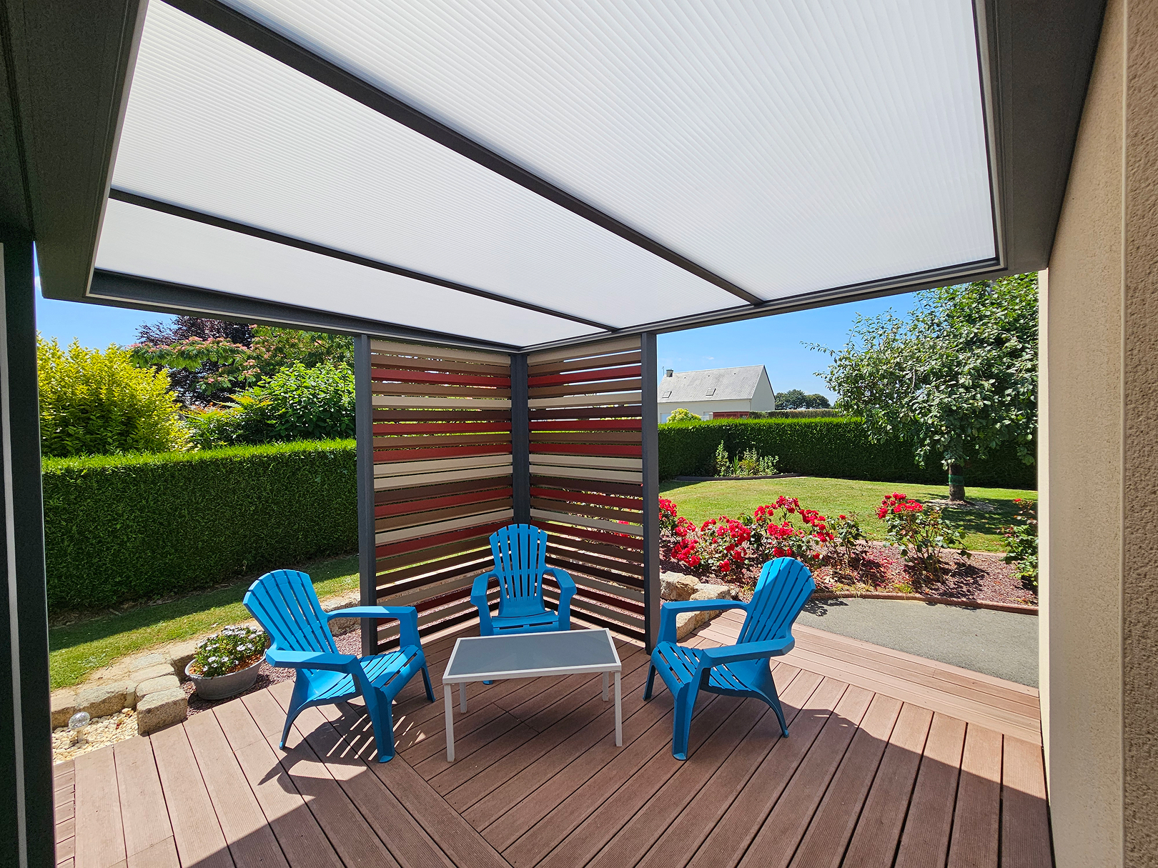Entreptise Blavait Pergola Normandie modele rouge