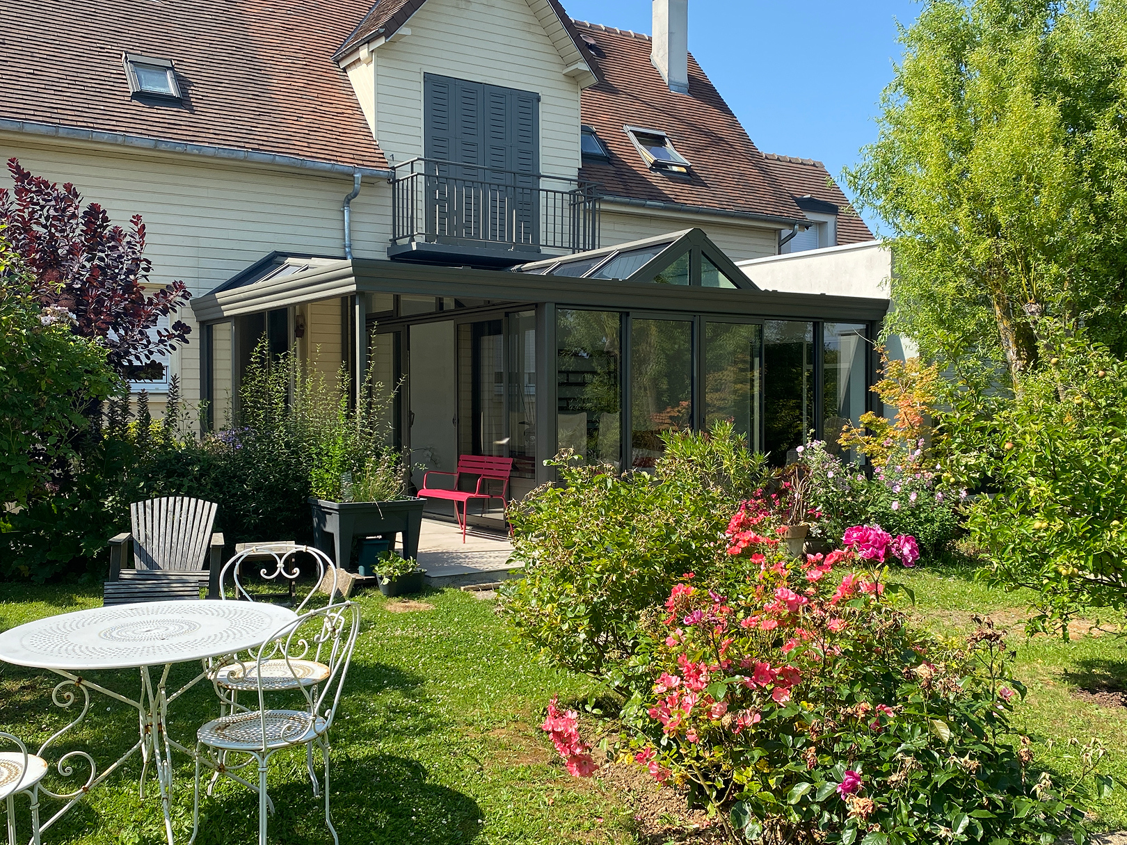 Blavait véranda : vue de l'extérieur